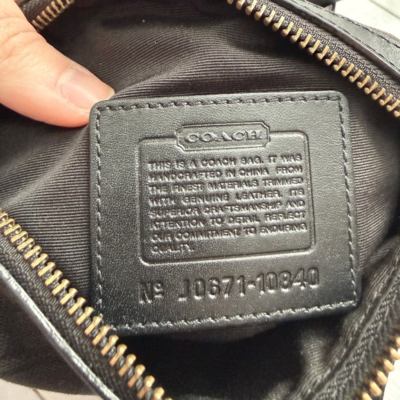 Vintage Coach Black Signature Jacquard Mini Crossbody Bag Y2K - Picture 5 of 9